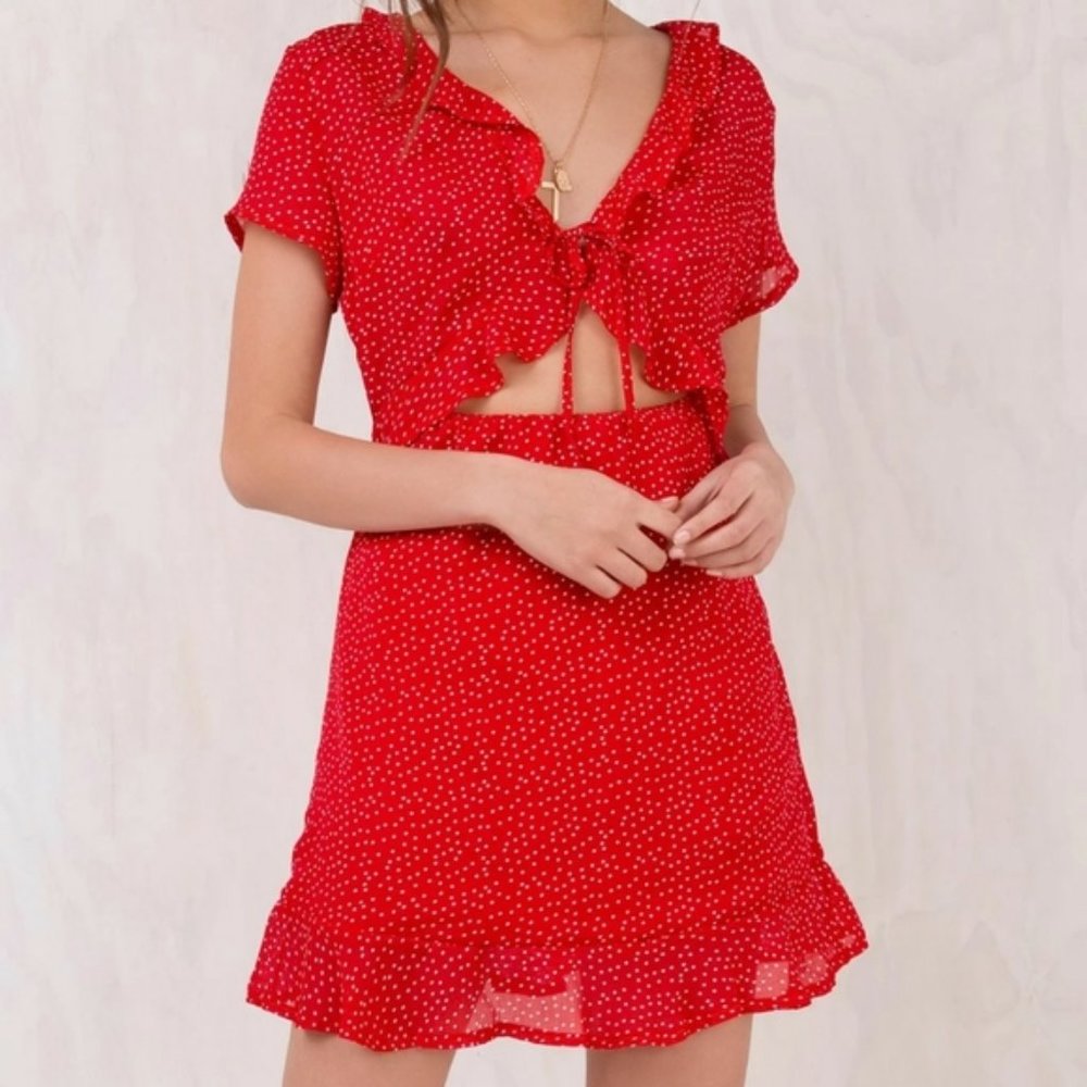 Princess Polly Strawberry Fields Mini Dress